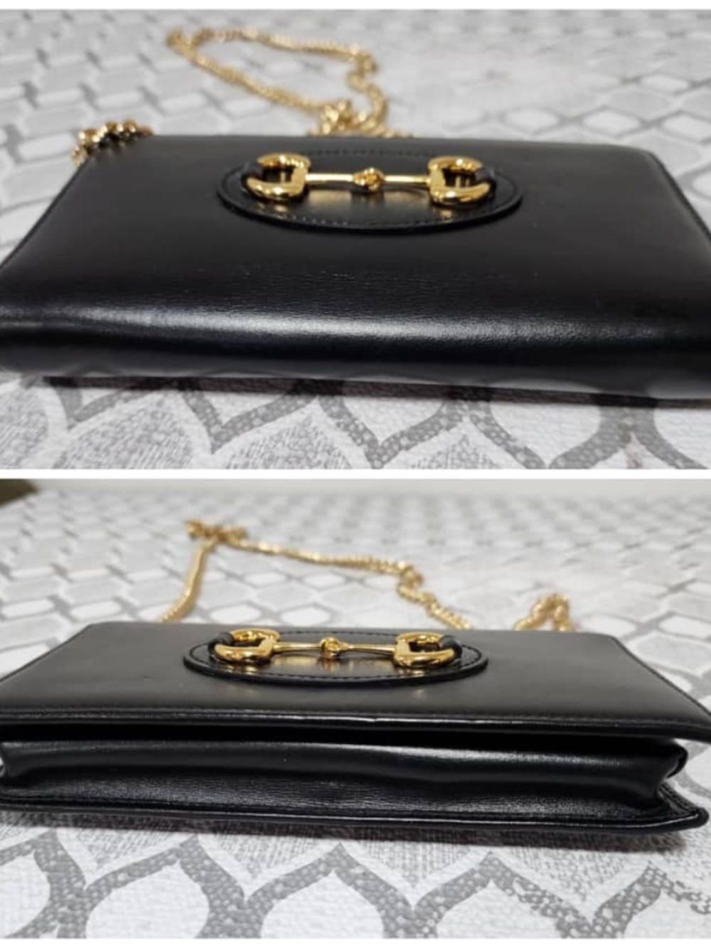 Authentic Gucci 1955 Horsebit Horsebit 19 Shoulder/Crossbody Bag Black - Picture 7 of 12
